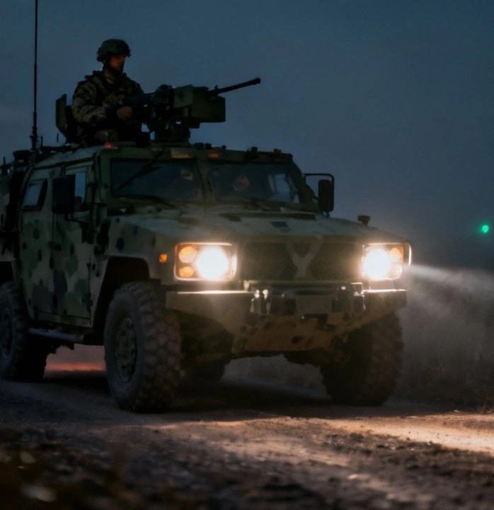 Military amrmycarwithgun